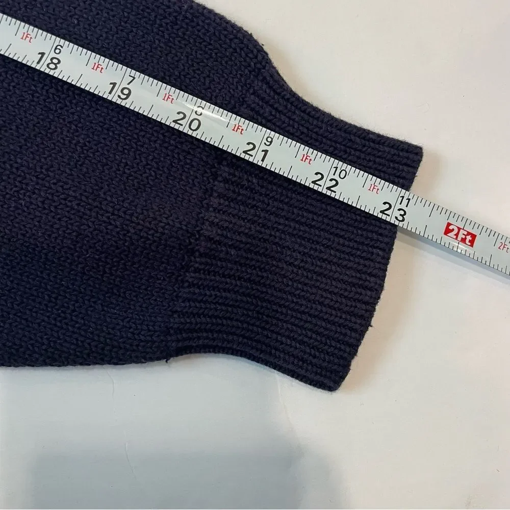 Vintage 90’s Claiborne Men’s V-neck Knit Navy Purple Green Sweater Size Medium